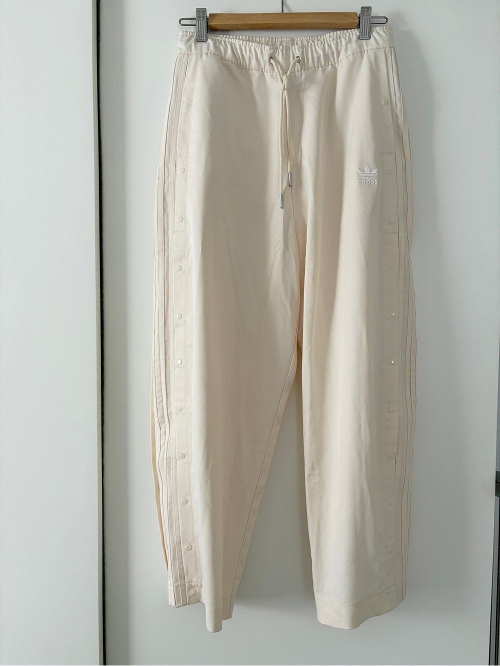 adidas Cream Tear-Away Track Pants for Women xs